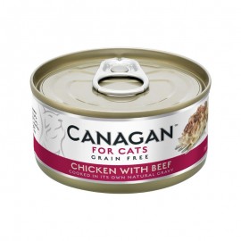 Canagan 雞肉伴牛肉 無穀物貓罐頭 75g x 12罐 [24罐折扣優惠$324]